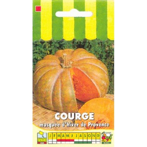 Courge musquée de Provence – Graines non hybrides – Exposition plein soleil – Semis mars-avril – Récolte à maturité – Graines Bocquet