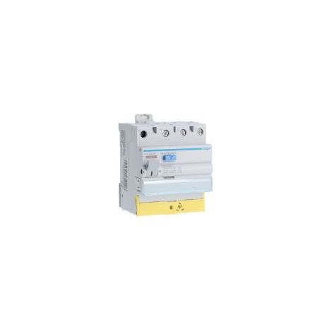 Hager – CFC863F – Interrupteur différentiel triphasé + neutre 63A 300mA type AC – Protection contre surcharges – Installation rail DIN