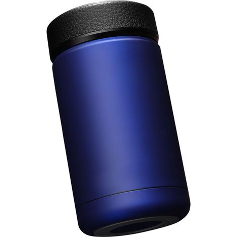 Bouteille isotherme en acier inoxydable 380 ml, cadeau étudiant, mug de voyage à isolation sous vide pour sports de plein air et camping (bleu). (1/5)