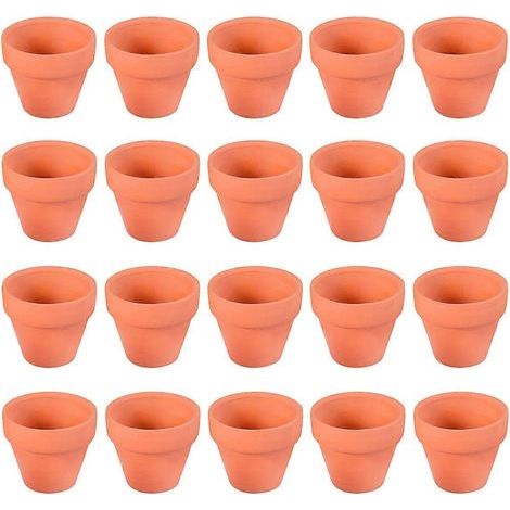 BESTONZON Lot de 20 petits pots en terre cuite, en céramique, parfaits pour cactus, plantes grasses et autres végétaux. Idéaux pour les loisirs créatifs et les cadeaux de mariage. (1/4)
