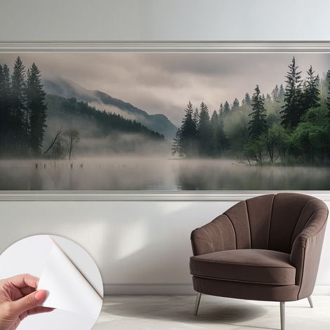 Papier peint autocollant adhésif avec imprimé motifs uniques apparence moderne Lac évocateur 250x104 cm (1/5)