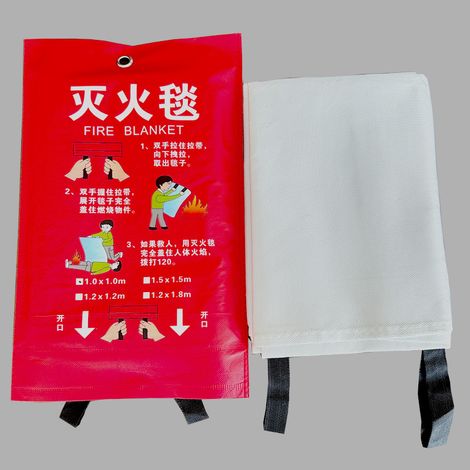 Couverture Anti-Feu d'Urgence - Lot de 1 - Couverture Ignifuge pour Cuisine, 100x100 cm, Protection Incendie Domestique, Tissu en Fibre de Verre (1/5)