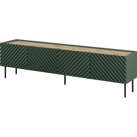 Meuble Tv vert 4 portes 200cm Emile (1/5)