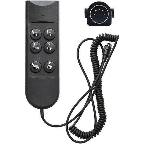 Télécommande à 6 boutons pour fauteuils inclinables, commande manuelle à 5 broches pour fauteuils releveurs et meubles électriques (1/5)