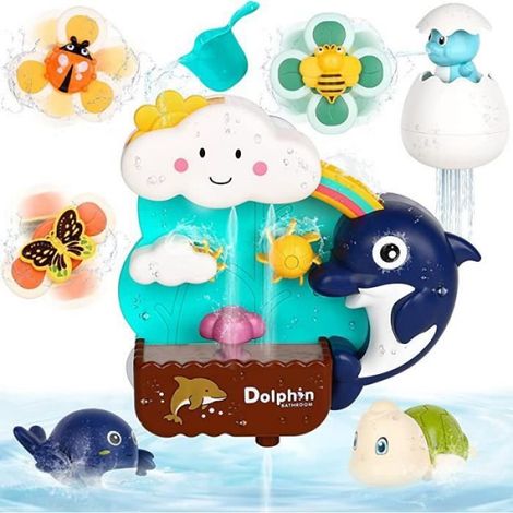 Jouet de Bain - - Animaux Flottants - 2 Pièces - Ventouses - Pour Filles 1-5 Ans (1/4)