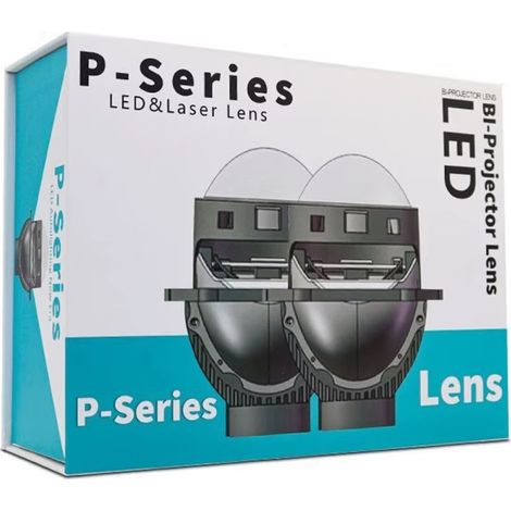 Set aus 2 Stück Bi-LED-Projektorlinsen zum Einbau in Scheinwerfer für Abblend- und Fernlicht, 3 Zoll, 90 W, 6500 lm, 12 V