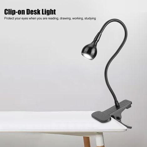 Tube lumineux flexible USB, éclairage extérieur, lampe de bureau à tête ronde LED avec interrupteur et pince de protection oculaire. (1/5)