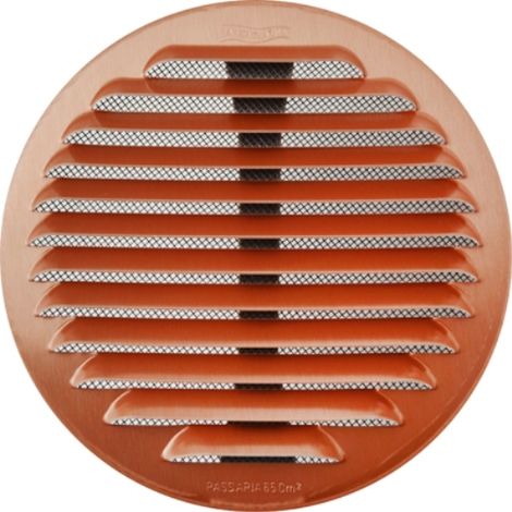 GRIGLIA TONDA IN METALLO CON MOLLE E RETE D.125-160 MM Alluminio Ramato FIRST