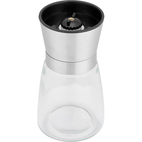 Lot de 2 moulins à sel et poivre de cuisine en acier inoxydable avec rotor en céramique réglable (1/5)