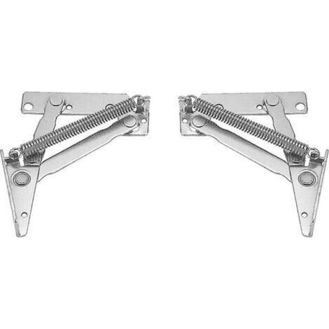 Charnière amortie pour meuble haut en acier inoxydable, 80°, lot de 2 pièces – support de porte relevable (1/4)