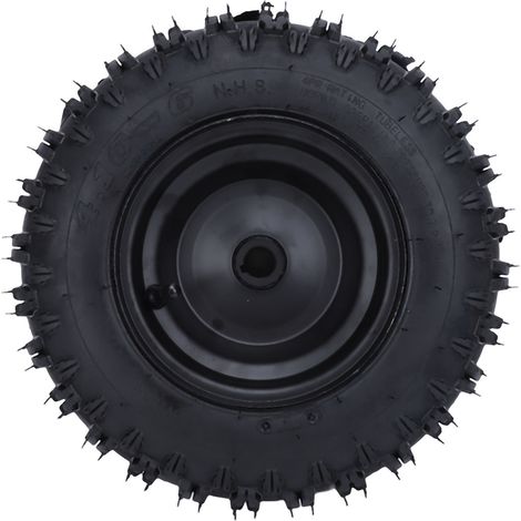 Yctze Ensemble de Pneus et de Roues 4.10 – 6, Bande de Roulement Antidérapante en Caoutchouc, pour ATV, Mini Vélo, Scooter, Go Kart, Tracteur de Pelouse, Brouette, Pneu Avant (1/5)