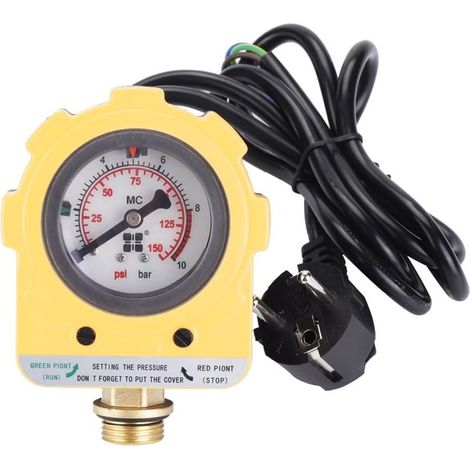 220V 010 bars Interrupteur Électronique Unité de Pressostat Réglable pour Pompe à Eau (Prise de l'EU) (1/5)