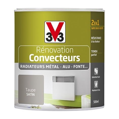 Peinture V33 Rénovation Convecteurs/Radiateurs 0,5L Taupe 0,5 L (1/2)
