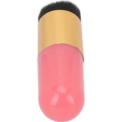 Pinceau de Maquillage Professionnel pour Fondation Liquide et Poudre, Application Parfaite du Teint et Blush - Nuance Rose Doré (1/5)