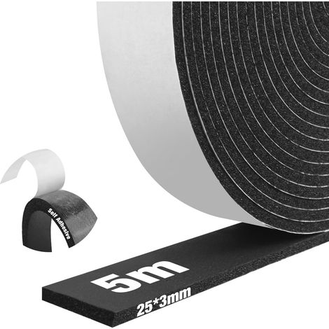Joint Fenetre Isolation, Bande d'étanchéité autocollante en mousse,Joint Antichoc d'Isolation Phonique,Anti-Poussière, Anti-Vent pour Portes et Fenêtres,Pour Meuble Protection de Climatiseur (1/5)