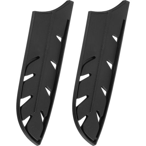 2Pcs Housses de Protection pour Lame de Couteau pour Couteau Santoku de 7 Pouces, Protège-Lame Universel pour Couteau de Cuisine, Noir (1/5)
