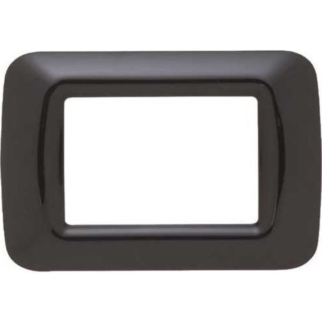 PLACAS CUBRE-INTERRUPTORES NEGRO TONER 'SYSTEM' 3 puestos