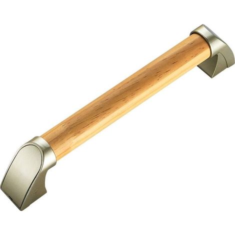Waterproof wooden grab bar, 34 cm – Non-slip, supports up to 150 kg – Safe for bathrooms and hallways (1/5)
