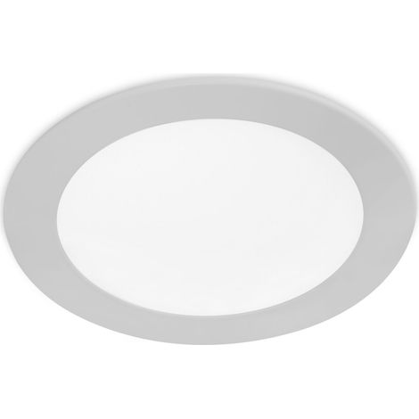 Easy circular downlight redondo con luz led blanco cálido 3000k en color gris