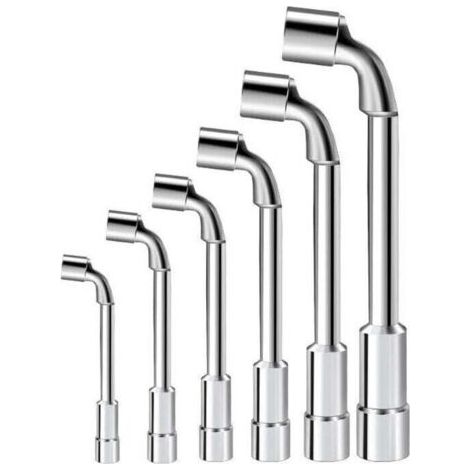 6 pièces clés à pipe débouchées en L 7/8/9/10/11/12 mm pour réparations, canalisations, entretien de vélos et de voitures (1/3)