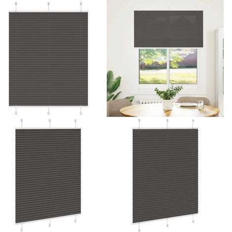vidaXL Store plissé noir 110x100 cm largeur du tissu 109,4cm polyester (1/5)