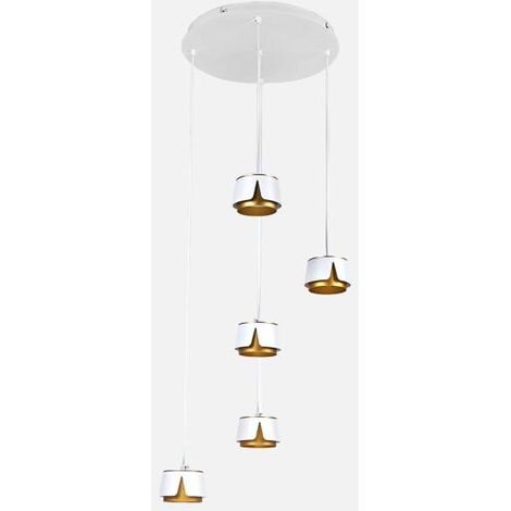 Plafoniera Abrila Fleur bianco 45 watt metallo alluminio