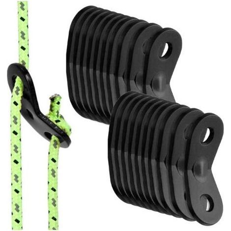 20PCS Tendeur de Corde,Crochet Ajusteur de Corde Durable Antidérapant,Solide et Durable, renforce la stabilité de la Tente,pour Tente Bâche Randonnée Camping (1/5)