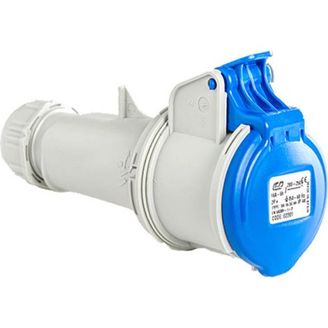 Fiche Femelle P17 16a 2p+t 220v - étanche Ip44 - Ide