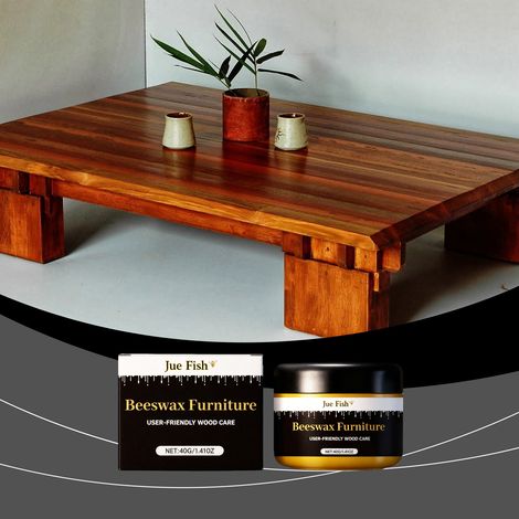 Cire d'abeille pour l'entretien des meubles - Rénovation, nettoyage, polissage et entretien de la brillance des meubles en bois - 40 g (1/5)