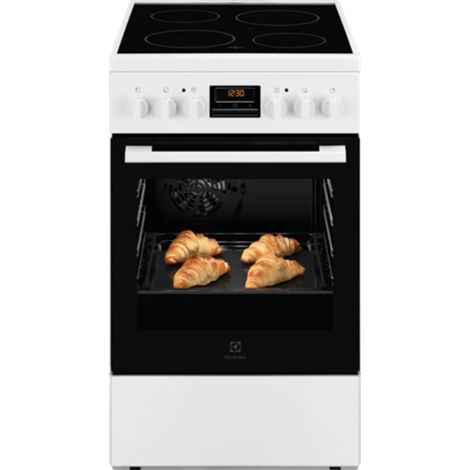 Electrolux – Cuisinière vitrocéramique 4 foyers – Énergie électrique – Classe A – Capacité 57L – LKR524288W (1/7)