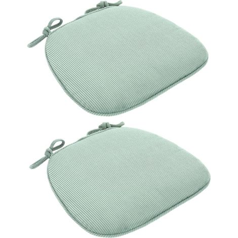 2 Pièces Coussins de Chaise Portables Épais Housses de Chaise Dérapantes avec Liens de Fixation Lavables et Confortables (1/5)