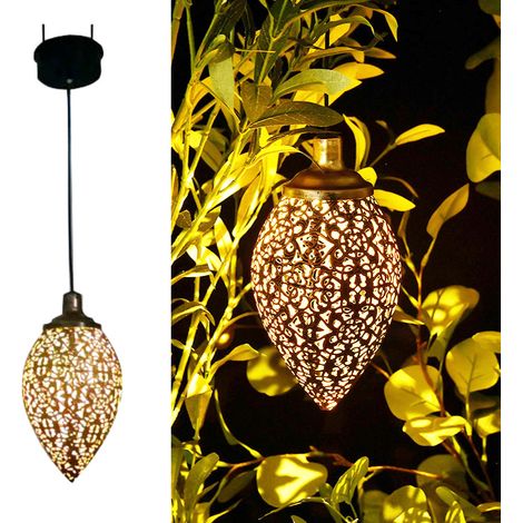 Lampes solaires suspendues d'extérieur - Lot de deux lampes solaires - Extérieur-AquaForge (1/3)