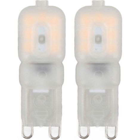2 ampoules LED G9, 14 puces LED, haute luminosité 270 lumens, dimmable, 3 watts, 220 volts, qualité. (1/5)