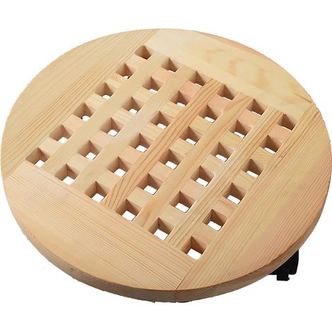 Plateau mobile en bois pour fleurs avec 6 roues, support à plantes roulant rotatif à 360 degrés pour la maison (1/5)