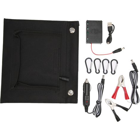 Chargeur Solaire Pliable 25W 18V Imperméable pour Vélo Électrique et Smartphone - Parfait Randonnée Camping USB (1/5)
