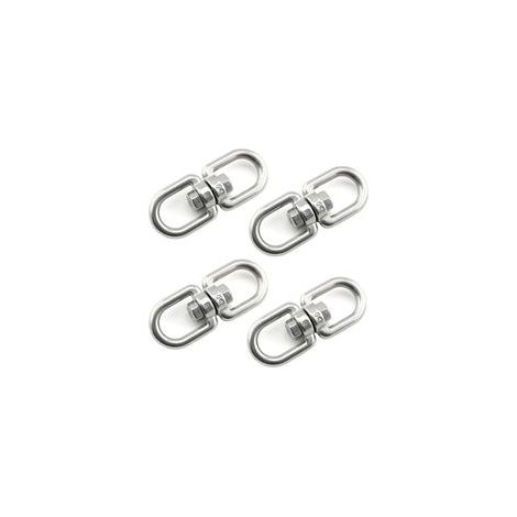 4 Pièces Crochet Pivotant M8 Double Extrémité Anneaux Pivotants en Acier Inoxydable 304 Suspendue Crochet Pivotant pour Balançoires Fauteuils Suspendus Sacs de Sable Cordes Chaînes (1/5)