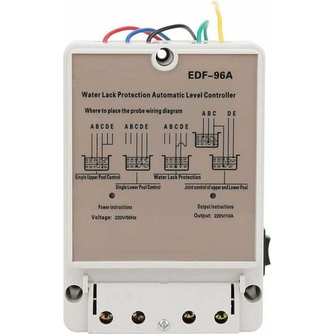 Contrôleur de Niveau d'Eau Automatique, Contrôle du Niveau de Liquide avec Capteur de Détection de Sonde en Acier Inoxydable 220V (1/5)