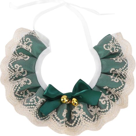 Bufanda de encaje con cascabel para mascotas, práctica y de uso general. 1 unidad. Collar para mascotas de colores surtidos. (1/5)