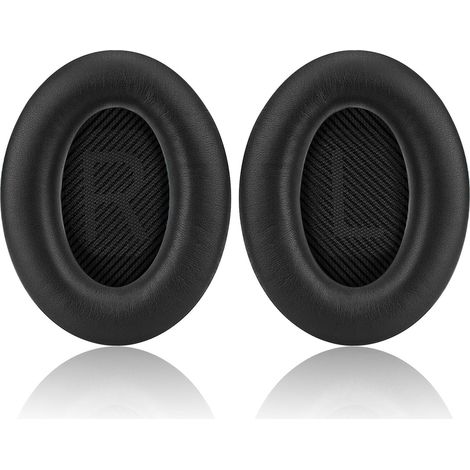 Remplacement Oreillettes pour QC25, Coussin d'oreille Coussin pour Bose Calme Confort 15 QC15 QC35 Ae2 Ae2i Ae2w, Autour des écouteurs d'oreille Coussinets et Tapis de Mousse intérieure (Noir), (1/5)