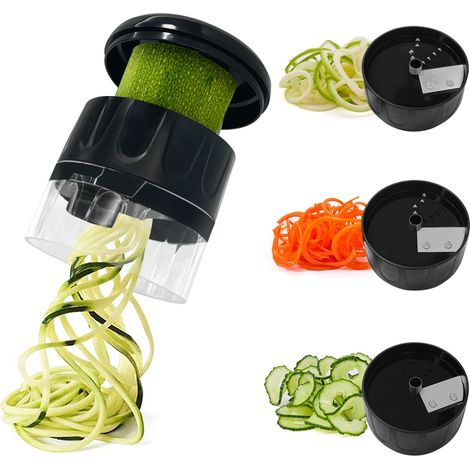 Vihannesleikkuri - Vihannesviipaloija - Kesäkurpitsa- et courgettes-spiralileikkuri, zoodles-nuudelien et spagetin pääää - Kasvis-, porckana- et hannesleikkuri, spiraalileikkuri