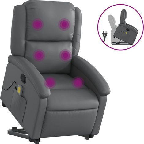 Maison Exclusive - Sillón reclinable de masaje de pie cuero artif