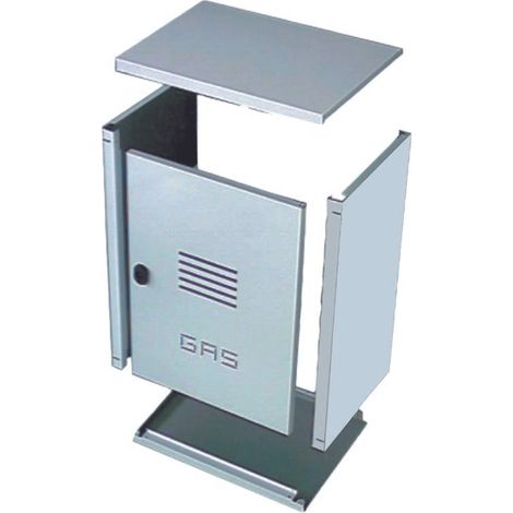 Cassetta contatore gas in acciaio inox cass.cont.gas inox h70 l50 p24 smontata