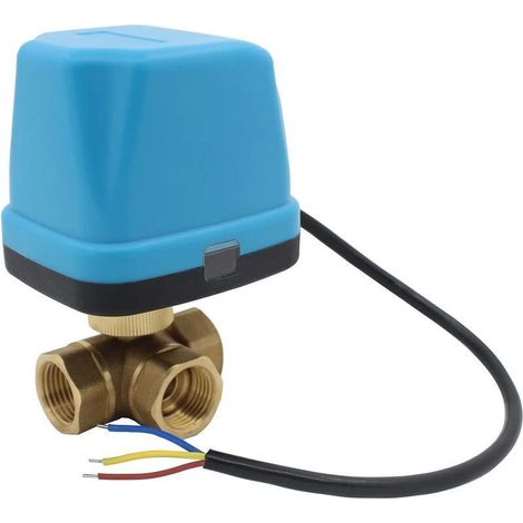 vanne 3 voies motorisée 220v electrovanne motorisée 220v vanne a bille 1/2 pouce (DN15 1/2 pouce) (1/3)