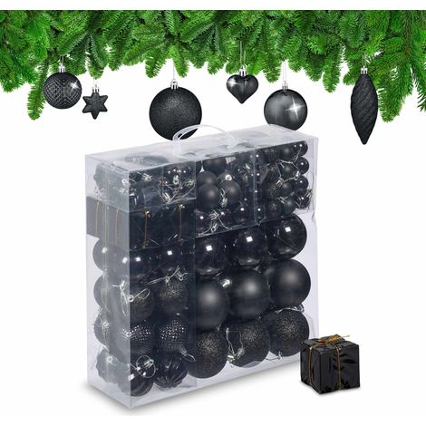 Bolas de árbol de Navidad en juego de 110 piezas.