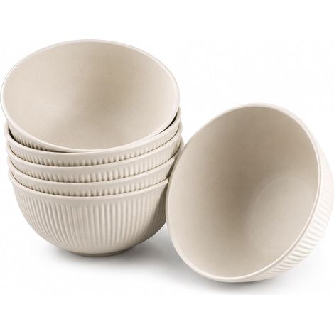 Lot de 4 bols Robuste Bol Plastique 768ml Bols à Céréales pour Soupe Salade Fruits - Enfants/Adultes - Micro-Ondes (1/5)
