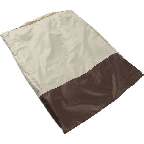 Housse de protection imperméable pour lit pliant, intérieur/extérieur, pliable, anti-poussière, couleur beige/marron, dimensions 85x33x107 cm (1/5)