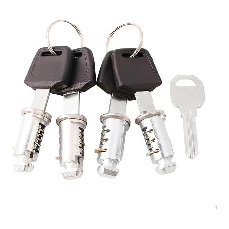 Antivols Serrure Coffre De Toit, Cylindres Argentés, Compatible Avec Verrous De Sécurité, Kit Sécurité Barres De Toit, Pour Sécurité Barres De Toit, Coffres Et Porte-Vélos (1/4)