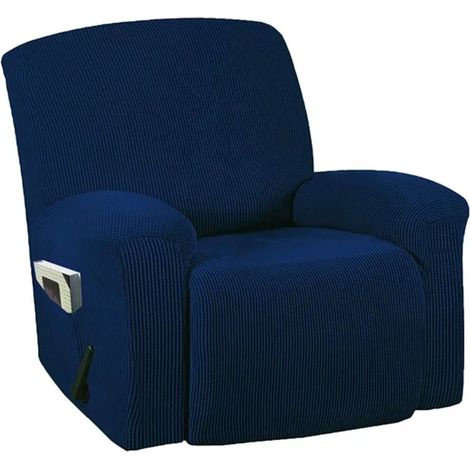 Housse de fauteuil à oreilles lavable et épaisse, extensible, avec poche. (1/4)
