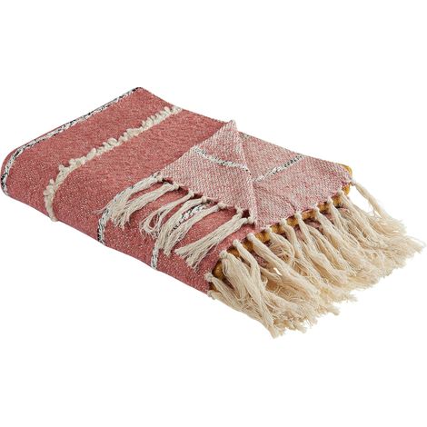 Kuscheldecke NAIKHU Baumwolle 130 x 170 cm Hellrot