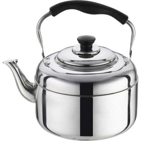 2L Bouilloire de cuisinière, Inox Théières pour Cuisinière, Bouilloire gaz, Poignée Résistante à la Chaleur, Théière Inox (1/4)